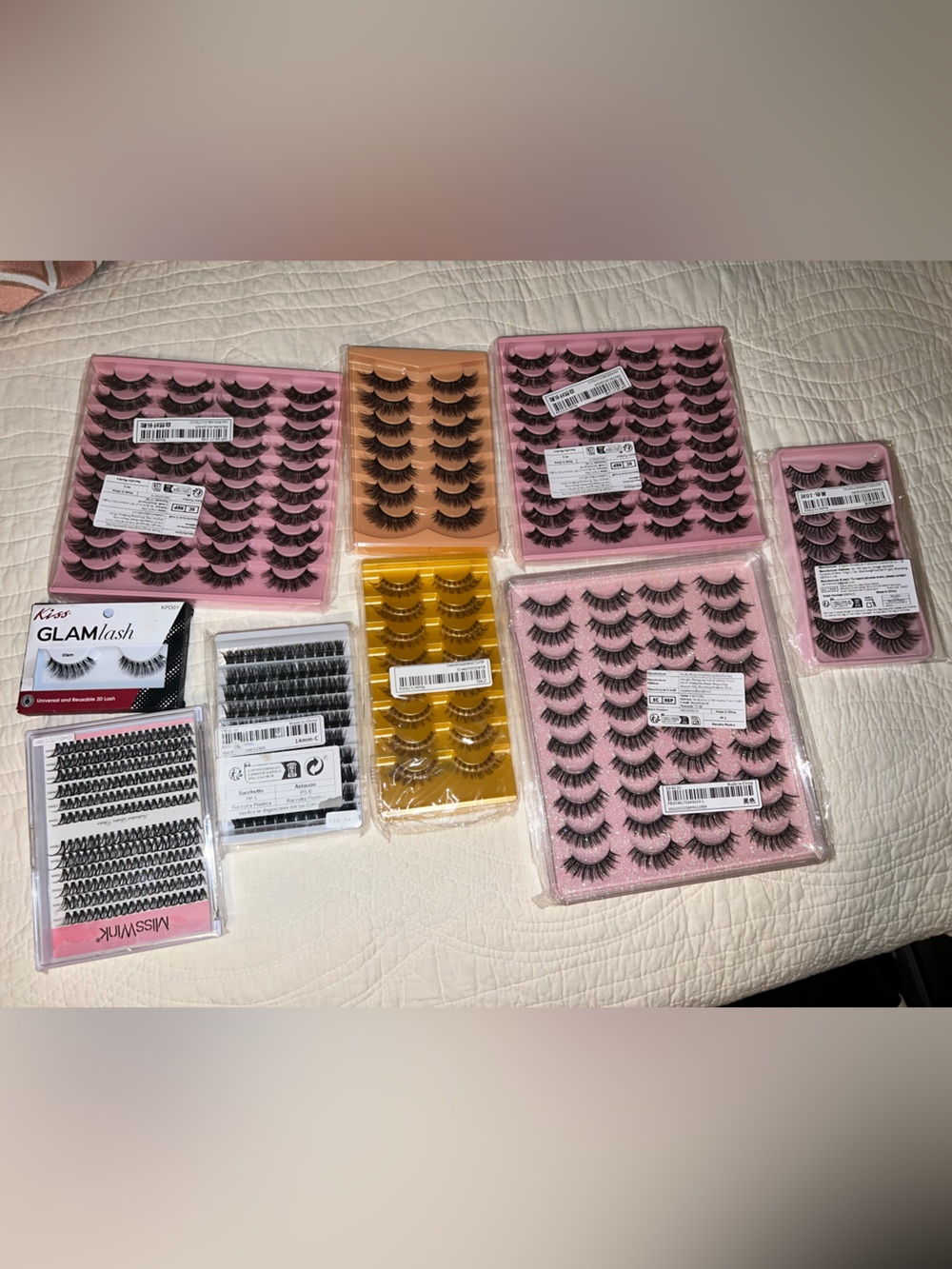 Bulk False Eyelash Tray Lot Mixed Styles